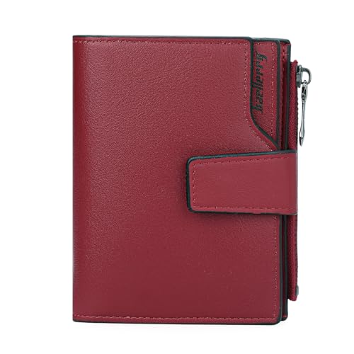Image of Small Women Wallet Ladies Billfold Card Holder with Zipper Coin Pocket