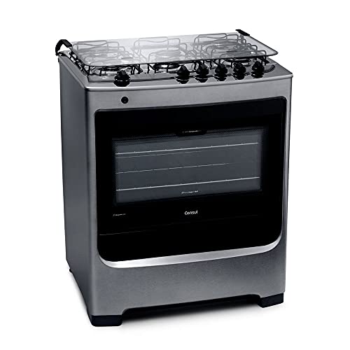 Fogão Consul 5 bocas cor Inox com botões removíveis - CFS5NAR