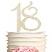 18 GOLD Cake Topper - Premium Sparkly Crystal Rhinestones - Monogram Number Eighteen - 18th Birthday Party Decoration - Crystals Securely Attached - Perfect Keepsake (18 Gold)