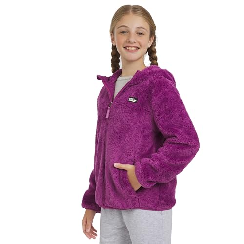 Image of Eddie Bauer Girls' Quest Plush High Pile Faux Sherpa Hooded Jacket