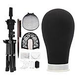Neverland Beauty & Health 23 Inch Canvas Wig Head,Wig Stand Tripod with Head,Mannequin Head for Wigs...