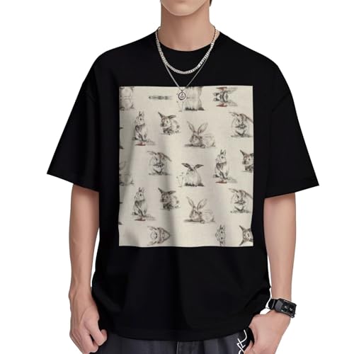 T-shirt manches courtes lapin en coton homme idéal pour vos sorties d'été