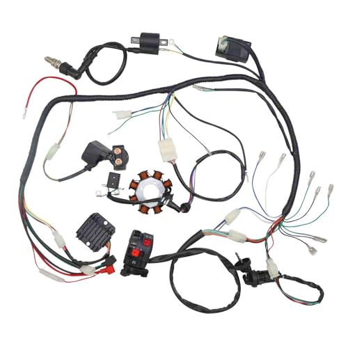 OTOHANS AUTOMOTIVE Complete Electrics Stator Coil CDI Wiring Harness with Full Copper Wire for 4-Stroke ATV Quad 150cc-300cc