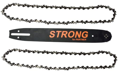 Barre de guidage + 2 chaînes compatible avec Husqvarna 135 235 236 14