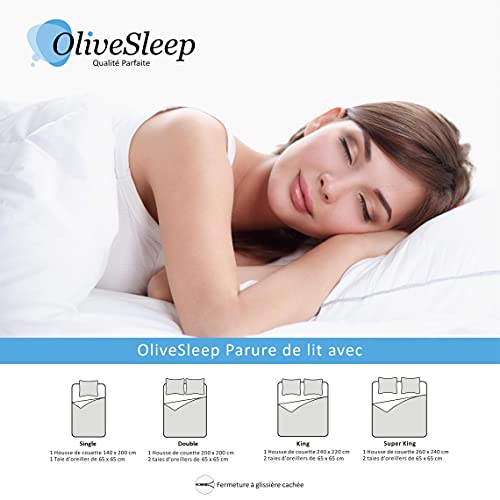 Housse de couette fleurie pour grand lit de 2 personnes