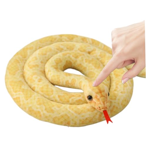 Animal en peluche serpent de simulation jaune grand confort remplie de coton