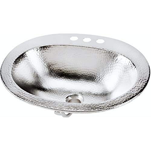 Sinkology Bod-0903Brn Dalton Drop-In Handcrafted Bathroom Sink, 20", Hammered Nickel #TOP24
