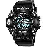 SELLORIA-Silicone-Digital-Watch-Shockproof-Multi-Functional-Automatic-Black-Color-Strap-Waterproof-Digital-Sports-Watch-for-Mens-Kids-Watch-for-Boys-Men-Pack-of-1-Water-Resistance
