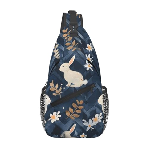 Bolso Bandolera Unisex con Estampado de Conejo miniatura 1