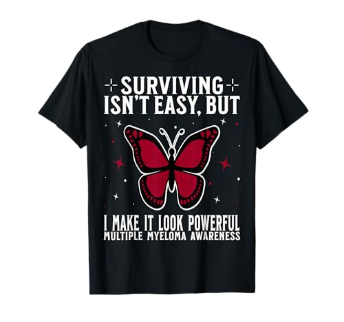 Multiple myeloma awareness survivor blood cancer awareness t-shirt