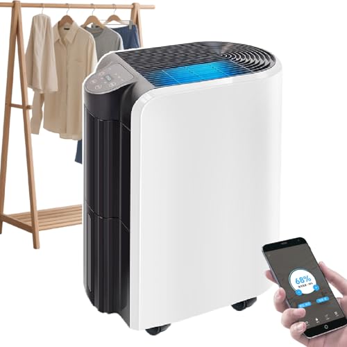 pedenencelia Dehumidifier For Bedroom,20l/Day Dehumidifier For Home Damp, Quiet Dehumidifiers Laundry Drying, 24h Timer, Intelligent Humidity Control, Auto Defrost,280w Dehumidifier