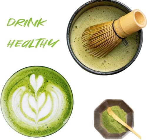 Bamboo Tea Whisk, 54-100 Prongs Reusable Natural Bamboo Green Tea Powder Whisk - Image 4