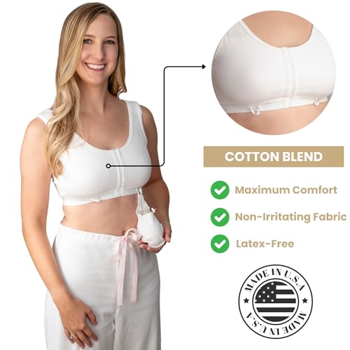 Gentle Touch Surg-Ease Bra with Hook & Eye Front Closure- Post Mastectomy Recovery Bra, Made in USA3