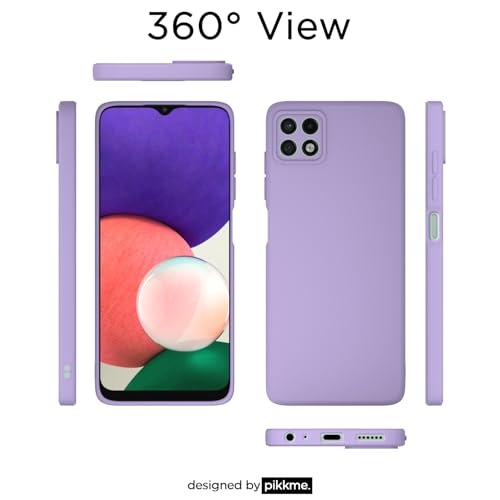 Image of Outlouders Back Cover for Samsung Galaxy A22 5G / F42 5G | Camera Protection | Durable Soft Matte Silicone Bumper Case (Purple)