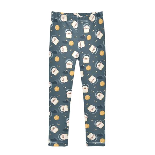 Girls Leggings Duck in The Space Toddler Girls Clothes Leggings for Girls Toddler Girls Leggings 3-4T