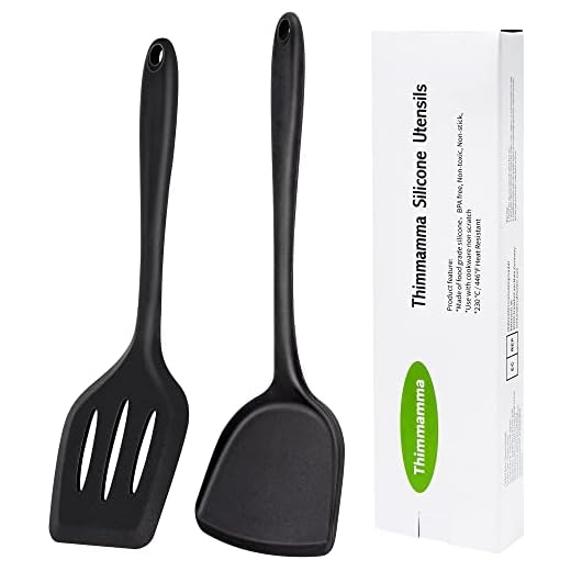 Pfannenwender Silikon, Hitzebeständiger wok-pfannenwender und Antihaft Geschlitzt Pfannenwender zum Kochen Backen, BPA Frei Küchenhelfer Kochgeschirr Turner Spülmaschinengeeignet für pfannkuchen