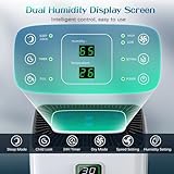 12L/Day Dehumidifiers for Home, Dehumidifier with Digital Humidity Display & Control, 24H Timer, Continuous Drain, 2.5L Water Tank & Drain Hose for Damp & Condensation, Ideal for Basement/Large Room - Image 6