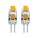 Produktbild EGLO G4 Stiftsockel LED lampe dimmbar, Stiftsockellampe 2er-Set, 2 Steckbirnen, je 1,2 Watt, 12V, (entspricht 11 Watt), 100 Lumen, Leuchtmittel warmweiß, 2700 K, Glühbirne Pin Ø 1 cm