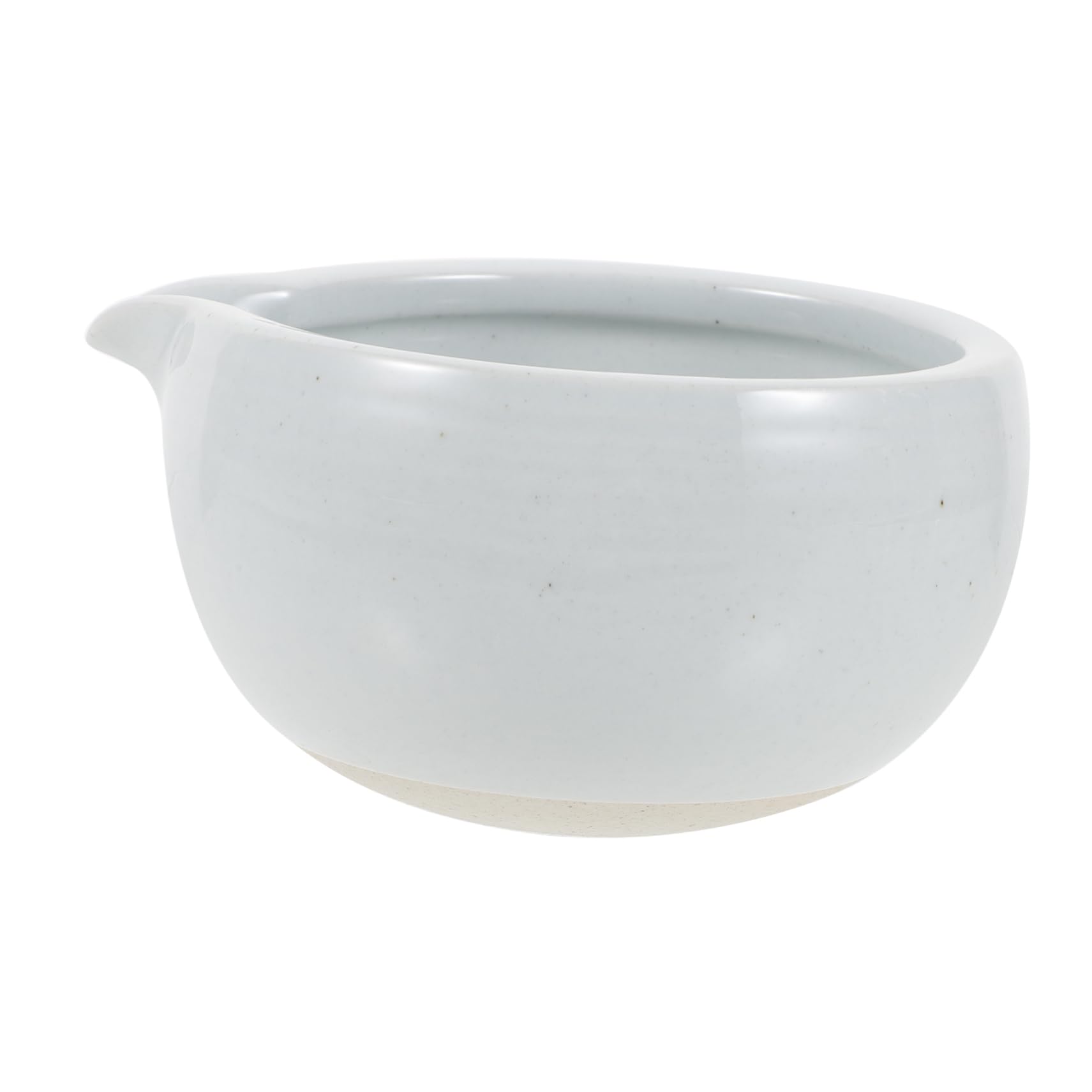SHOWERORO Ceramic Matcha Bowl with Spout Whisk Holder Japanese Tea Ceremony Bowl