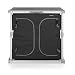 CAMPART Travel Armario doble Toledo de Camping KI-0758, Seis compartimentos, Color negro