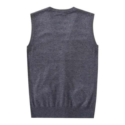 Winter Men's Business Casual Cardigan Wear Warm Sleeveless Wool Knitted Sweater Vest3