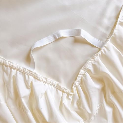 Drap de lit dentelle papillon kaki 200x220 en microfibre chic