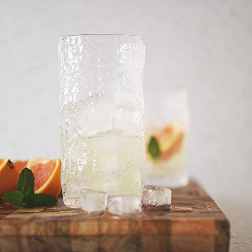Vasos de agua y cerveza TOMYEUS de vidrio para comidas familiares y cenas 6