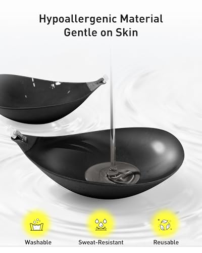 Niidor Adhesive Bra Strapless Sticky Invisible Push up Silicone Bra for Backless Dress with Nipple Covers (A Cup) Black