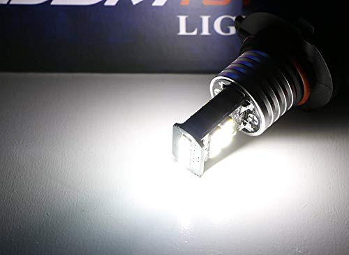 Ijdmtoy Xenon White 12-Smd 3-Cree High Power 9005 Led Daytime Running Light Bulbs Compatible With Dodge Charger #TOP2