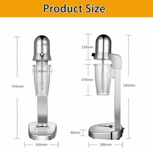 Shaker à lait à tête unique 180W finition inox durable - 8