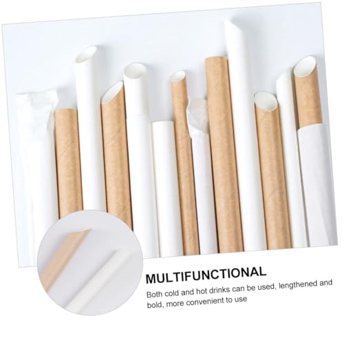 100 pitillos desechables de papel kraft biodegradables miniatura 7