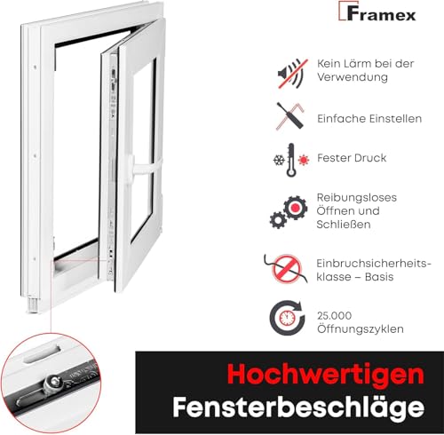 Fenêtre de cave 40x40 d'une finition blanche impeccable avec vitrage premium