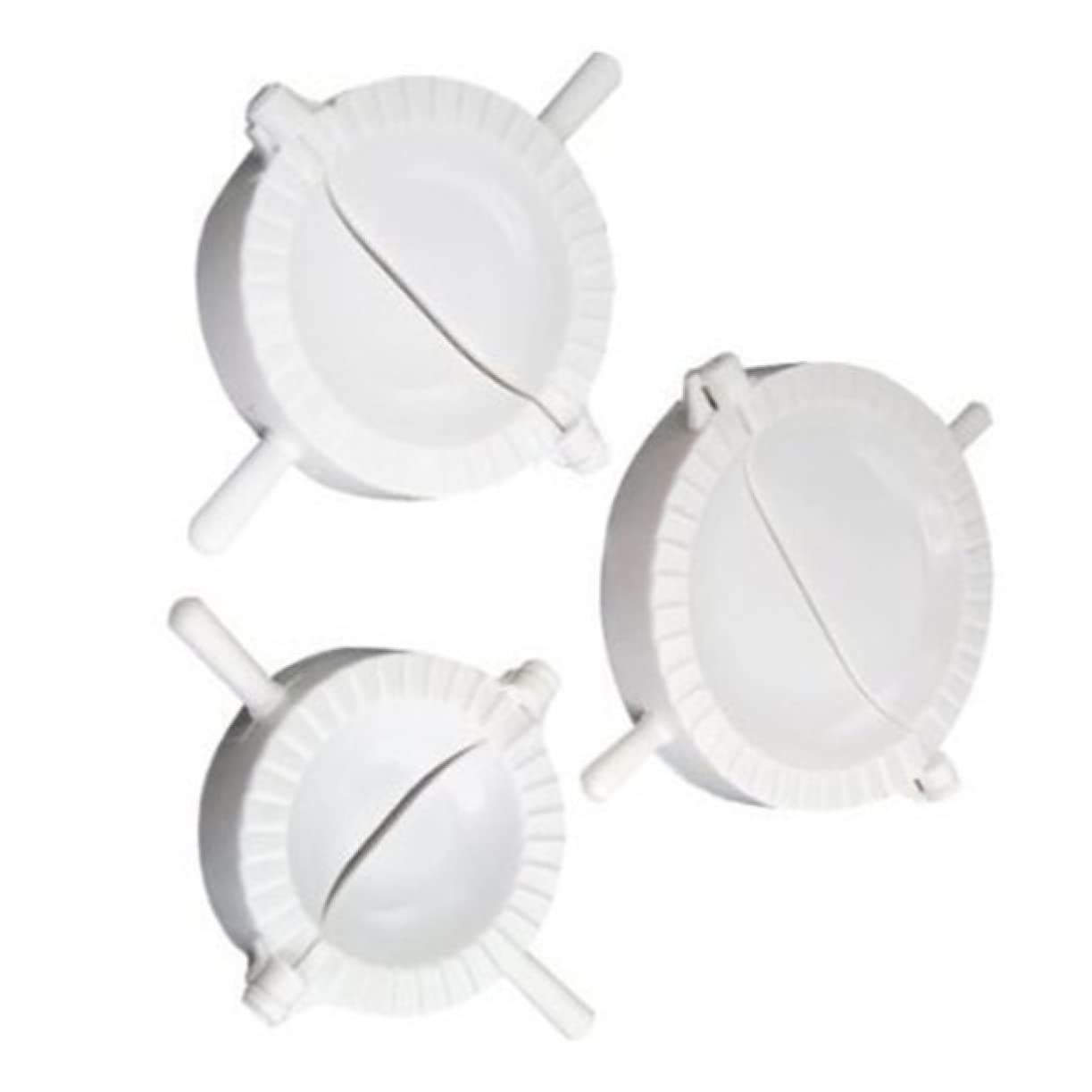 HAKIDZEL Dumpling Skin Maker 3pc Mould Press Set Dough Press for Empanadas Hinged Design Perfect for Stickers Pastries