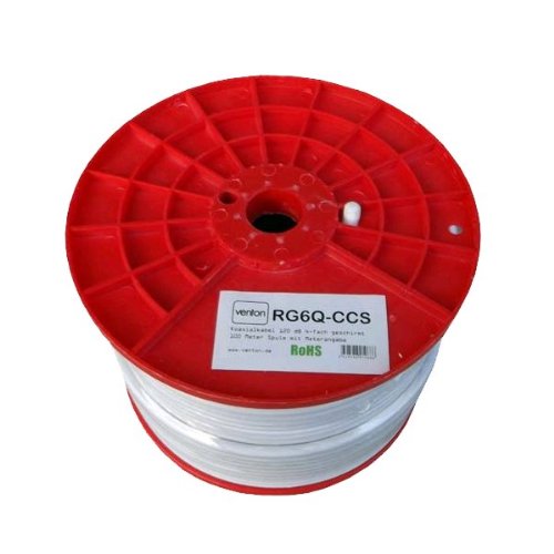 Cavo antenna coassiale Venton rg6q di CCS 120dB 4 Fach HQ 100 m
