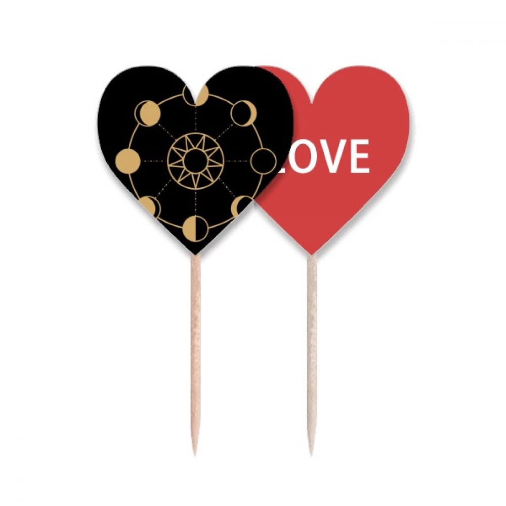 Pic cupcake amour cœur et totem pour décoration de buffet de mariage