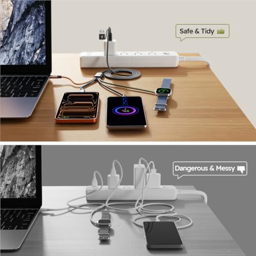 Image of Travel Essentials 4in2 Multi Charging Cable for iPhone Watch Charger, 6FT