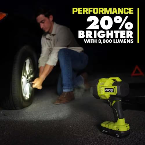 RYOBI ONEAND 18V 3-Tool Lighting KIT with Hybrid Panel Light, Spotlight and Flexible Clam by RYOBI - Image 7