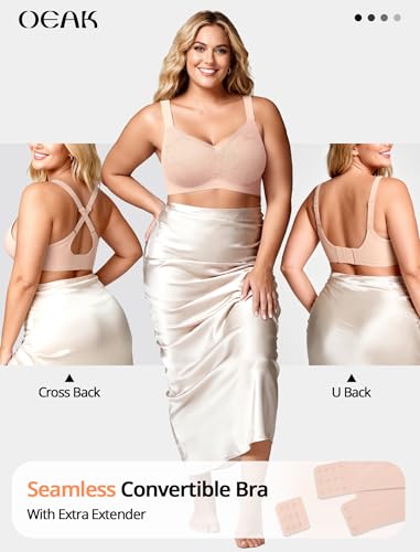 Image of OEAK Womens Wireless Jelly Bras V Mesh Comfortable Bralette Supportive Tshirt Bra No Underwire Seamless Push Up Everyday Bras