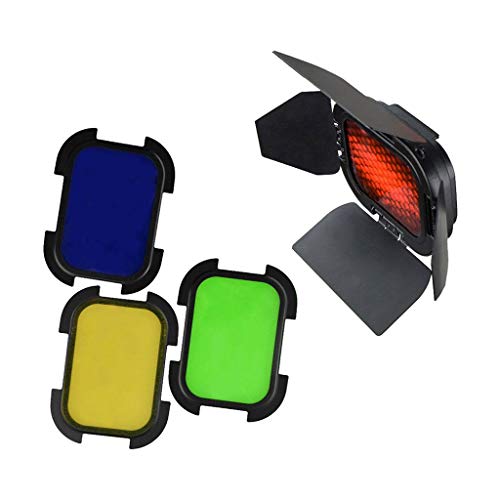 Godox Barndoor Kit with 4 Color Gels for AD200 Speedlight Head - USA Dealer by GODOX - Used condition - US$11.03