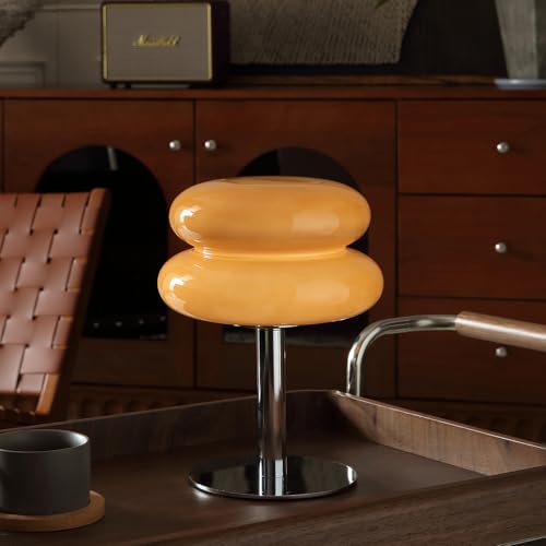 Glivpny Mushroom Table Lamp – Dimmable Copper Mid-Century Modern