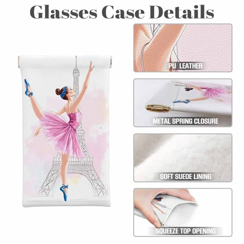 Image of Dragonfly Glasses Case Lightweight Glasses Cases PU Sunglass Organizer Eyeglasses Case Glasses Cases For Men Women
