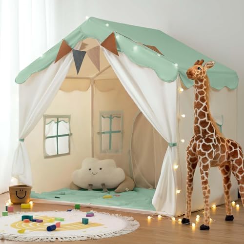 besrey 2-in-1 Children's Tent with Padded Carpet, Children's Play...