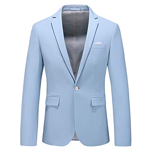 UNINUKOO Mens Suit Slim Fit 1 Button 2 Piece Wedding Party Holiday Solid Color Tux Suits for Men2