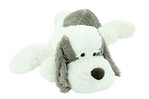 Sweety Toys 5000 Riesen Plüschhund 80 cm Weiss-grau