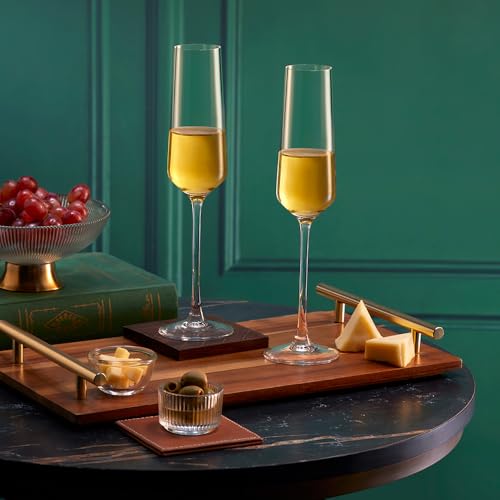 Image of Borosil 190ml x 2pc Royale Champagne Glass Set | Wine Glasses for Red & White Wine, Cocktails & Mocktails | Elegant Glassware for Home, Parties & Gifting