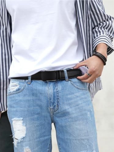 Image of Men's Belt, Ratchet Dress Casual Belt with Adjustable Automatic Buckle Trim to Fit