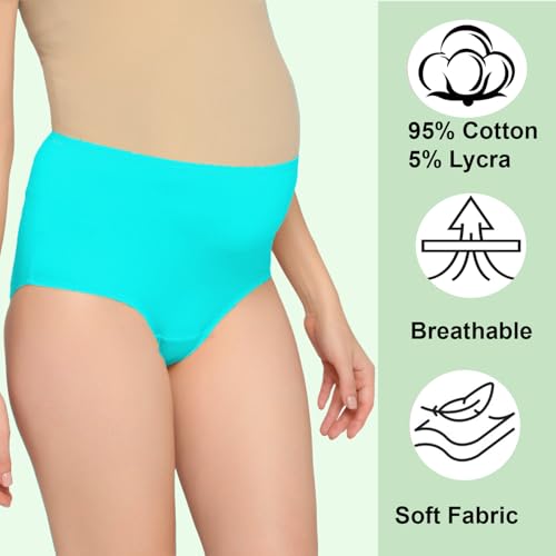 Image of Women's High Waist Soft Comfy Cotton & Breathable Maternity Panty|Pregnancy Panty|Maternity Panties (Pack of 3)