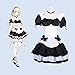 Mujeres Anime Cosplay Disfraz French Traje De Sirvienta, Lolita Negro Blanco Sexy Maid Costume Uniforme Del Vestido Con Accesorio De Cabeza, Delantal, Para Halloween Partido De Oktoberfest Alemán, XL