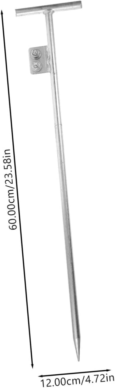 Gadpiparty Metal Grounding Rod Galvanized Electrical Ground Stake for Outdoor Use 48 Length for Electric Fences and Protection