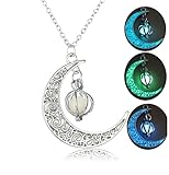 collares de luna brillantes Collar que brilla en la oscuridad: delicado y hermoso, lo suficiente como para usarlo en la vida diaria, puede elegir el color adecuado para usar de acuerdo con su estado de ánimo y atuendos. ¡Un artículo imprescindible para las vacaciones y todos los días! Con él, lucirás más encantador y atractivo.